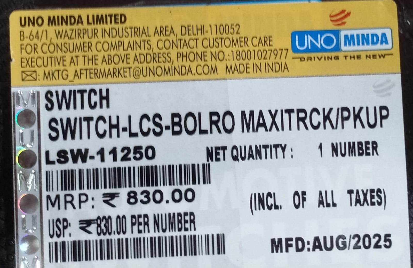 UNO MINDA LEVER COMBINATION SWITCHE BOLERO MAXI TRUCK - Image 3