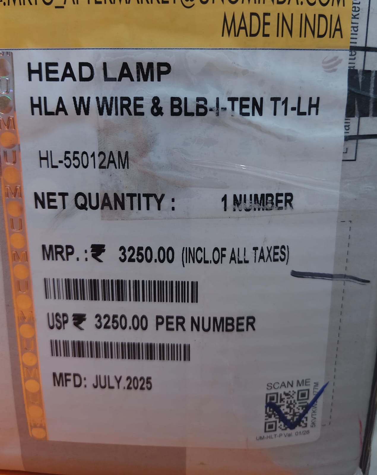 UNO MINDA H/L ASSLY I -10 TYPE 1- LH HEAD LIGHT ASSEMBLY - Image 3