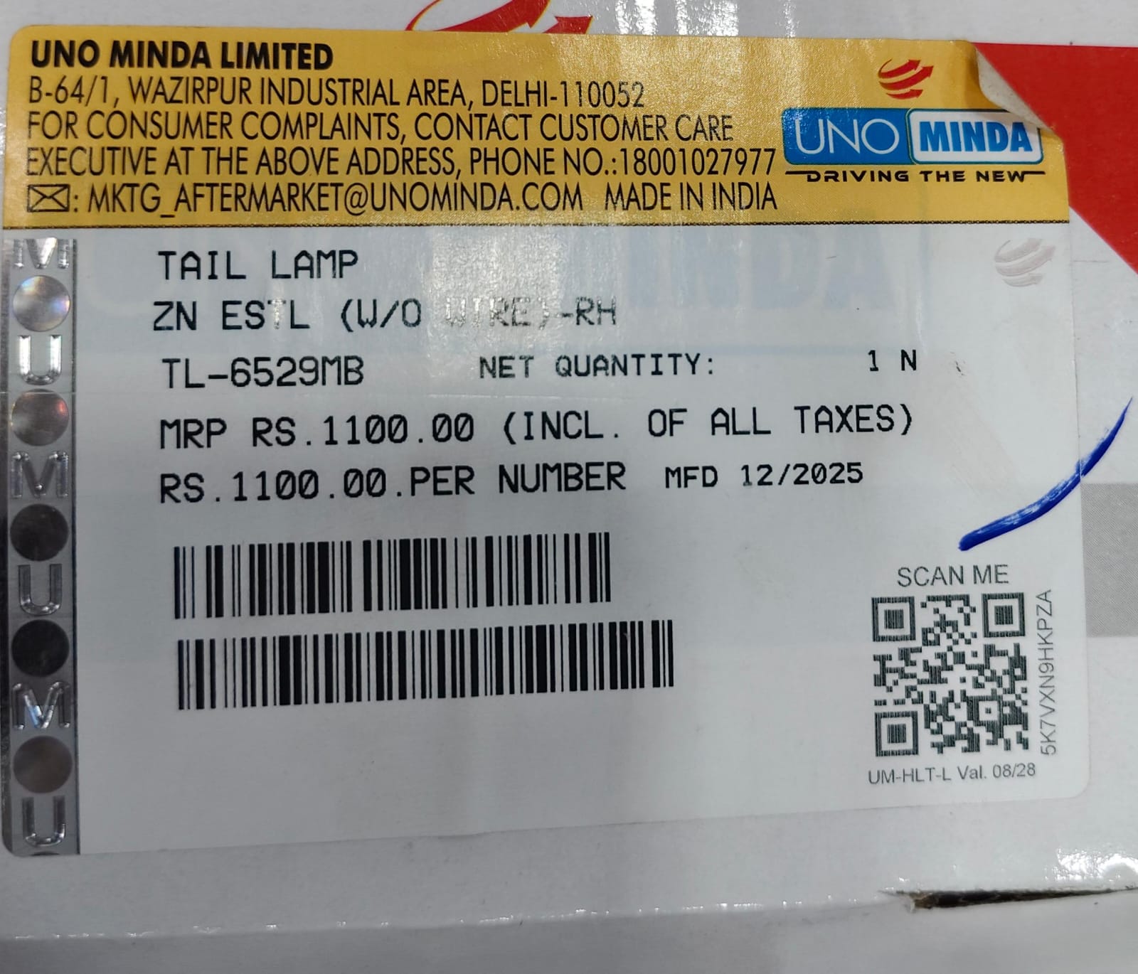 UMA MINDA ZEN ESTILO TAIL LIGHT ASSEMBLY -RH - Image 3